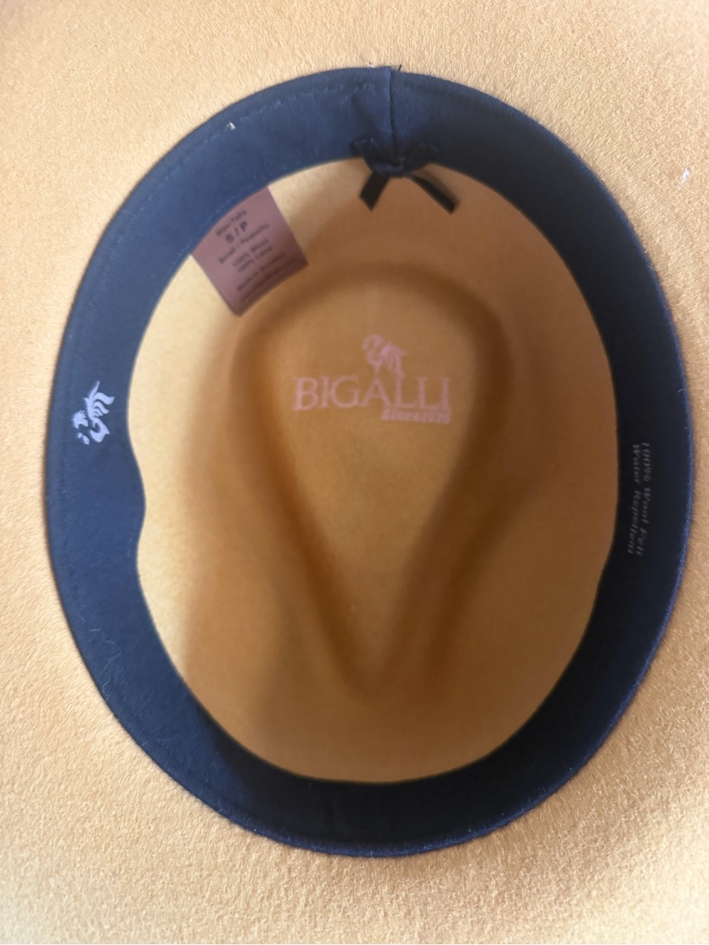 Bigalli felt hat. Mustard color - Picture 3 of 5